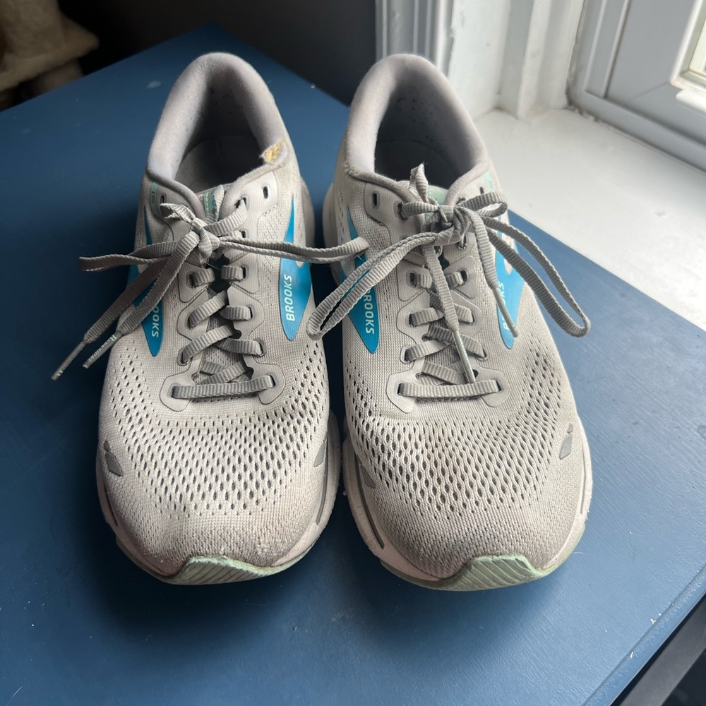 Brooks Ghost 15 Gray and Blue Running Shoes